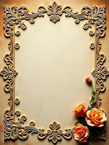 Elegant lace trim frames ornate typography on a textured background, trim, pattern