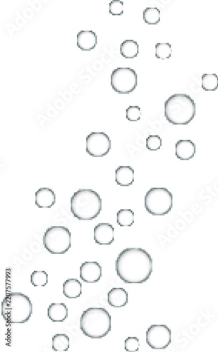 Water droplets with realistic transparent rain effect, isolated liquid texture, clear splash overlay, abstract wet background design vector