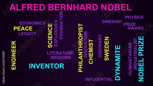 Alfred Bernhard Nobel Word Cloud