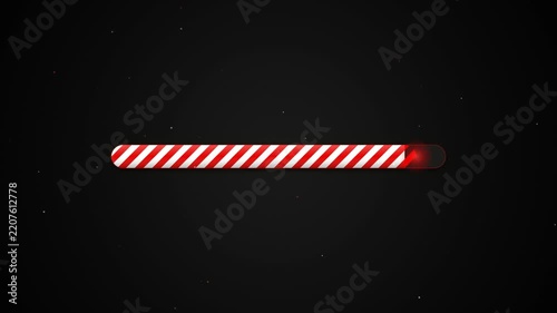 Red Striped Progress Bar Filling Smoothly