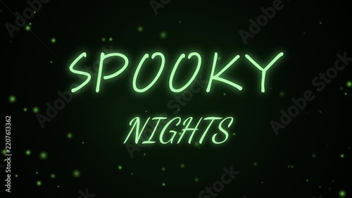 Spooky Nights Neon Text Halloween Title Reveal