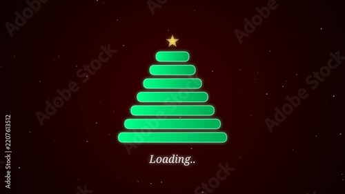 Christmas Tree Loading Bar With Star And Text