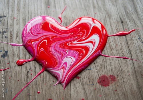 Crimson Currents of the Heart's Bloom
