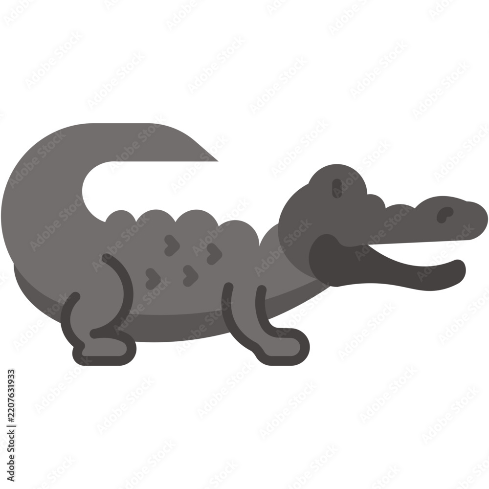 Obraz premium Crocodile icon vector illustration