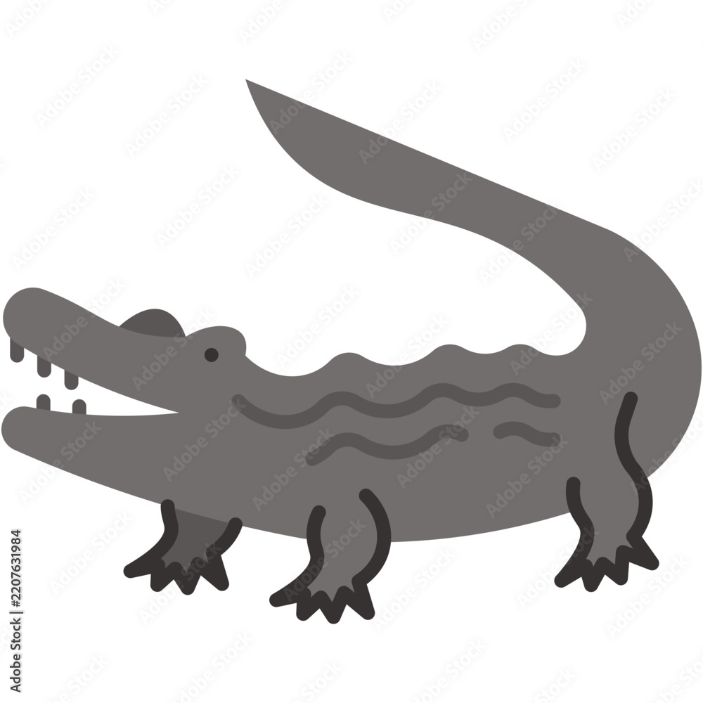 Fototapeta premium Crocodile icon vector illustration