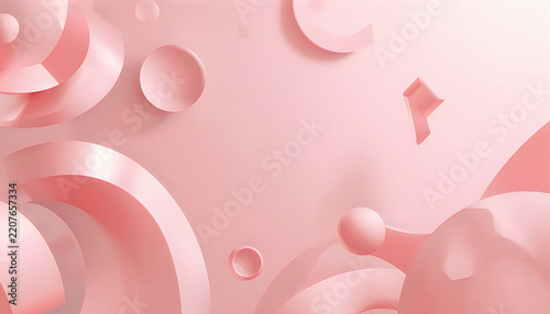 lucid origin Premium abstract 3D business background featuring smooth geometric objects float.