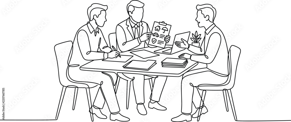 Fototapeta premium Business meeting team collaboration planning brainstorming presentation office discussion