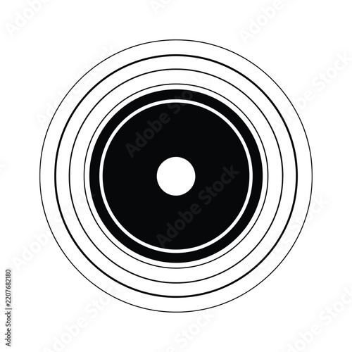 Concentric circular rings forming a bullseye target graphic with concentric circ