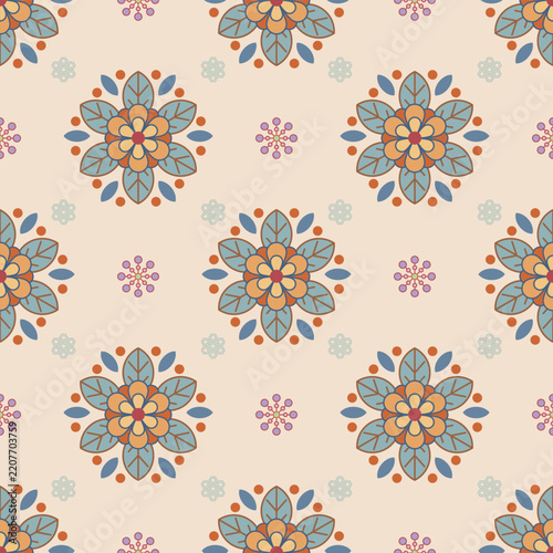 Floral Medallion Decorative Repeat Pattern