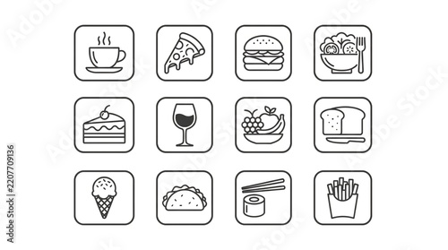 food icons set