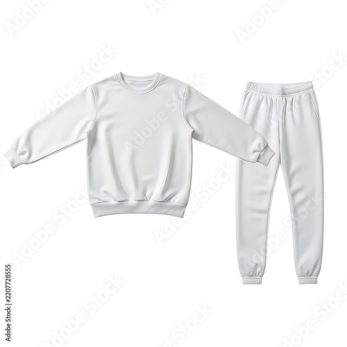 Minimalist white sleeveless top and pants outfit