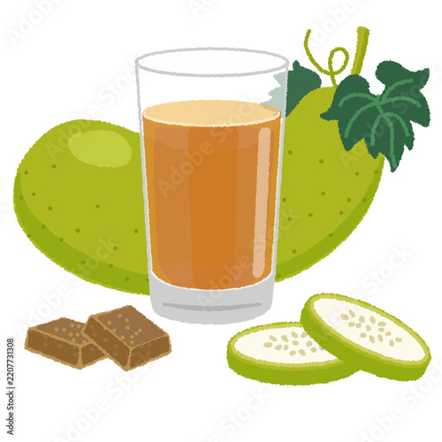 冬瓜茶（とうがんちゃ）のイラスト