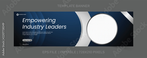 Modern Corporate Banner Template for Empowering Industry Leaders and Business Promotion