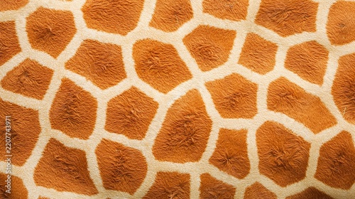 Detailed view of a giraffe's