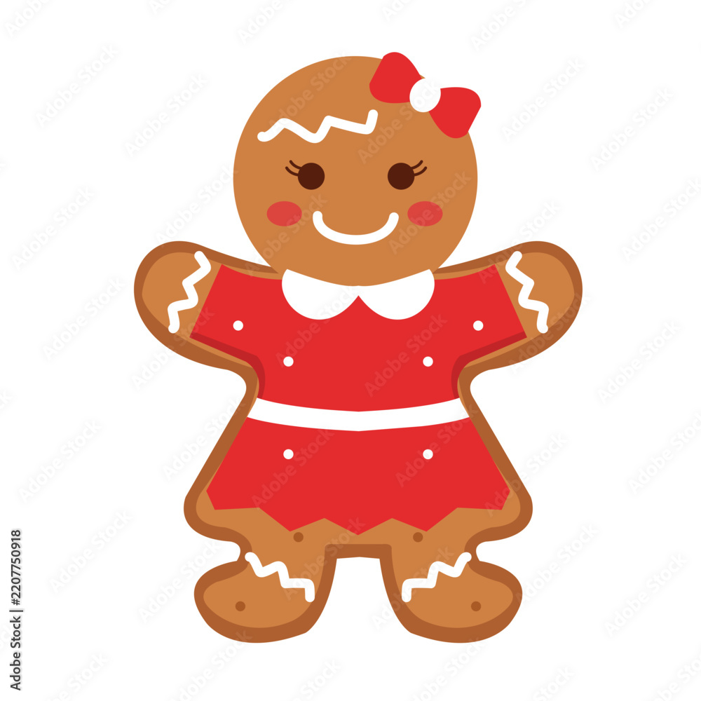 Obraz premium Christmas Gingerbread Illustration