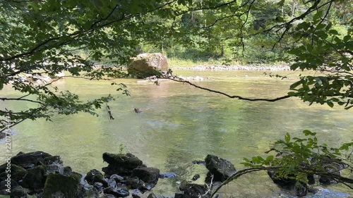 Trail to Kupa river spring landscape