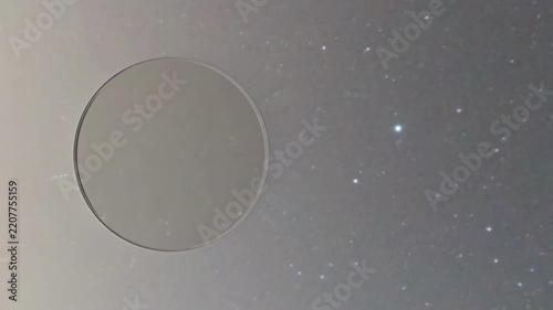 Circular glass portal starry sky motion graphics template