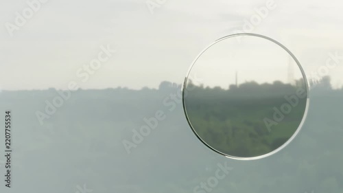 Circular glass natural horizon motion graphics template