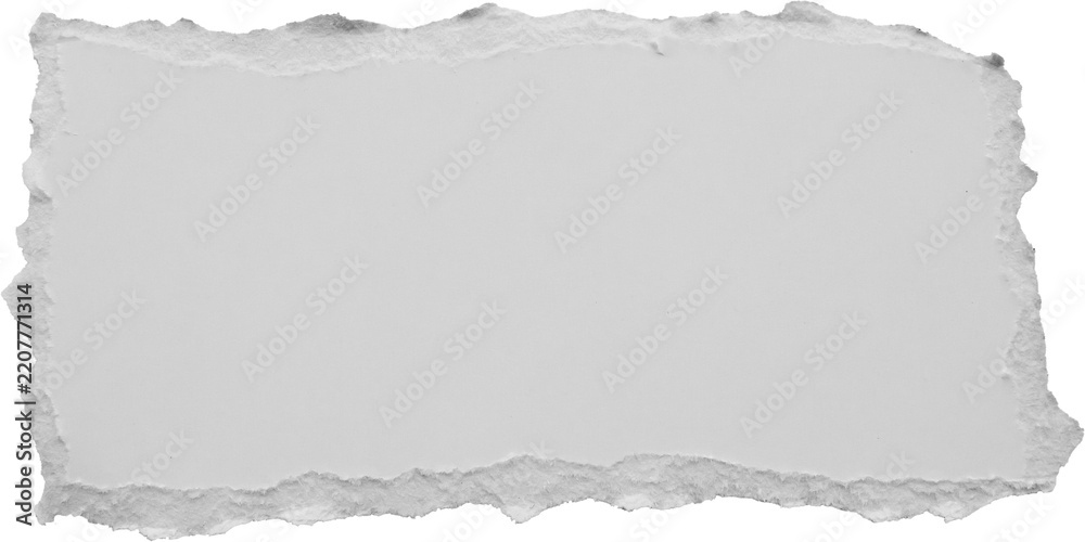 Fototapeta premium White ripped paper torn edges strips isolated on black background