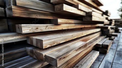 Close-Up View of Wooden Furniture at Construction Site