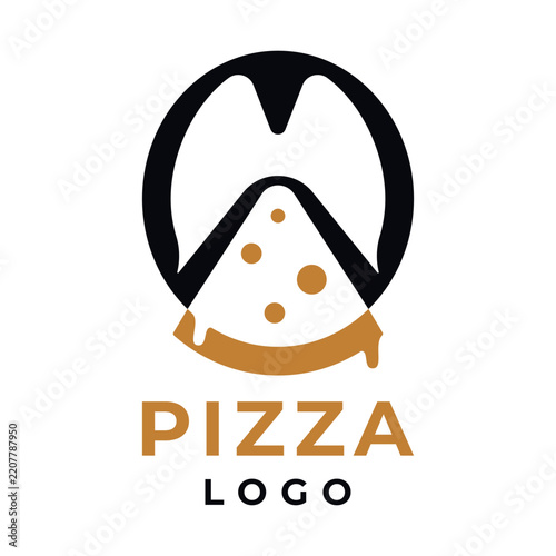 Italian Pizza Logo Designs. Horse Hoof And Slice Pizza Concept Logo. 