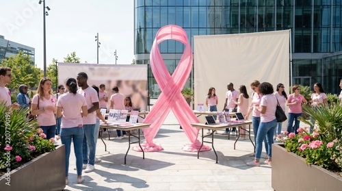 Breast Cancer Awareness Community, Community Cancer Awareness Event in Pink Theme