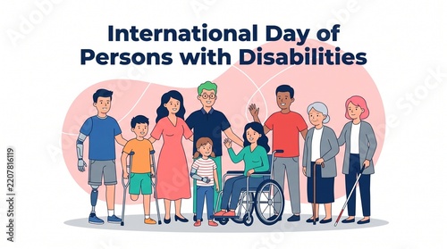International Day of Persons with Disabilities diverse group illustration