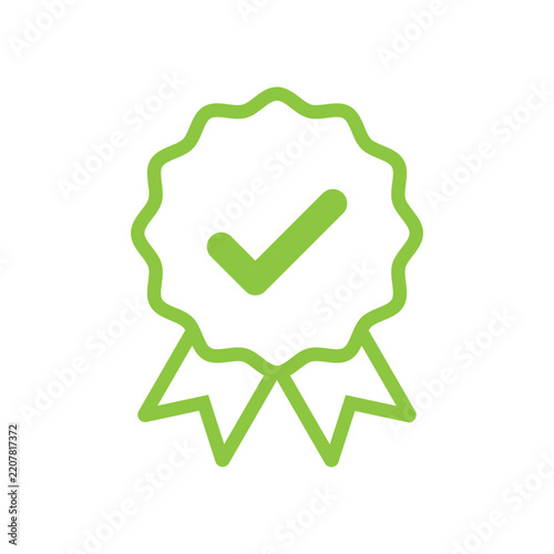 checklist badge, checkmark quality icon vector