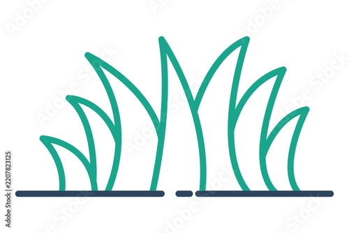 Grass icon. line icon style. icon related to park. environment elements vector illustration