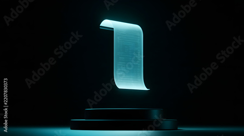 Suspended Digital Receipt Concept