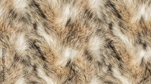 seamless repeating Coyote Canis latrans fur texture pattern with natural mottled clusters of warm sandy beige color