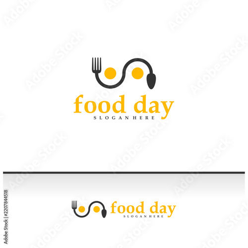 Food logo vector template. Creative Spoon and fork logo design concepts