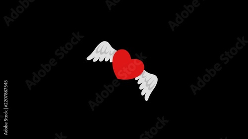 Flying Heart Emoji Animation