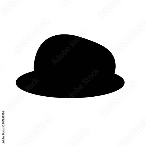 Bavarian Traditional Hat Black Silhouette Isolated Vector