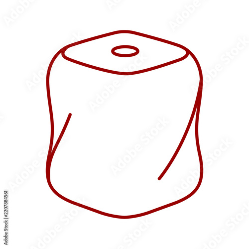 Minimalist house outline vector line art icon illustration   
