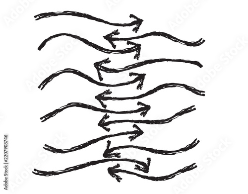 Hand Drawn Abstract Arrow Collection With Rough Brush Strokes And Directional Flow Elements For Modern Design