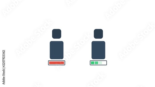 Minimalist Blue People Icons Animation on White Background for Business and UI Design