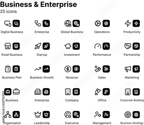 Business and Enterprise icon pack