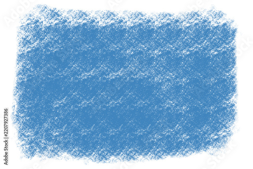Blue textured crayon rectangular frame spot isolated  for banner design PNG