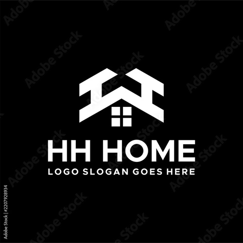 HH Home real estate logo vector image