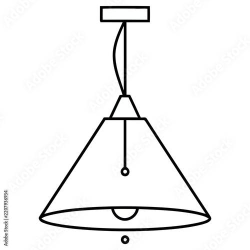 Pendant light fixture outline