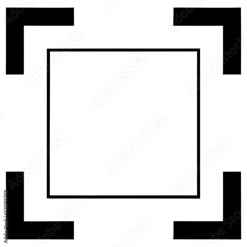 Square with corner brackets icon