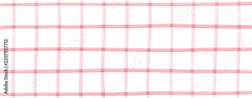 Seamless white pattern with hand drawn pink grid lines for simple aesthetic background design