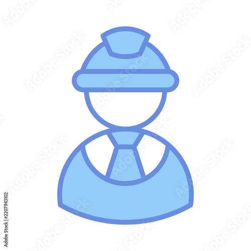 Supervision Blue Filled Style Icon