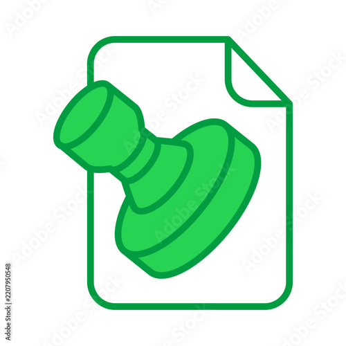 Contract Green Filled Style Icon