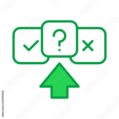 Decision Green Filled Style Icon