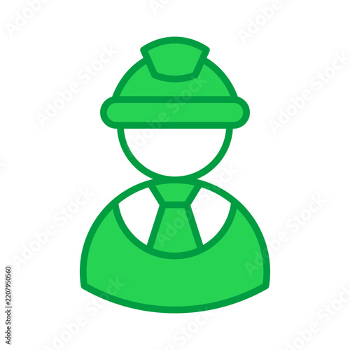 Supervision Green Filled Style Icon