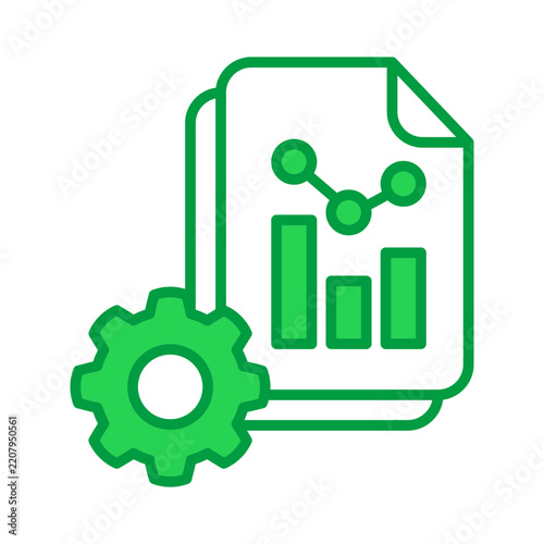 Accountability Green Filled Style Icon