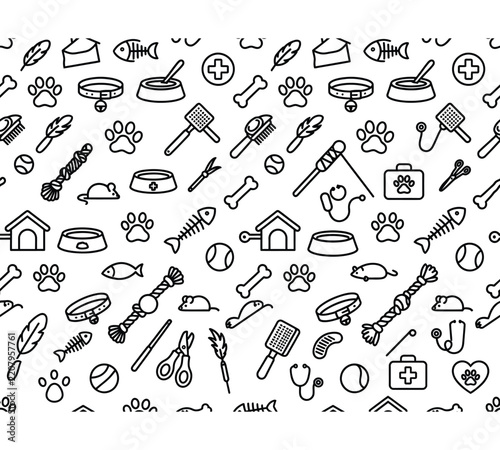 Doodle Objects And Hand Drawn Pattern