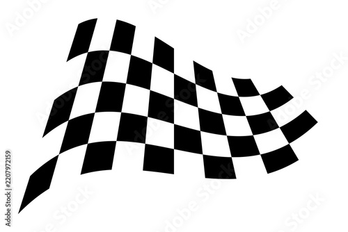 Racing flag. Race flag vector icon. Finishing flag. Vector design illustration